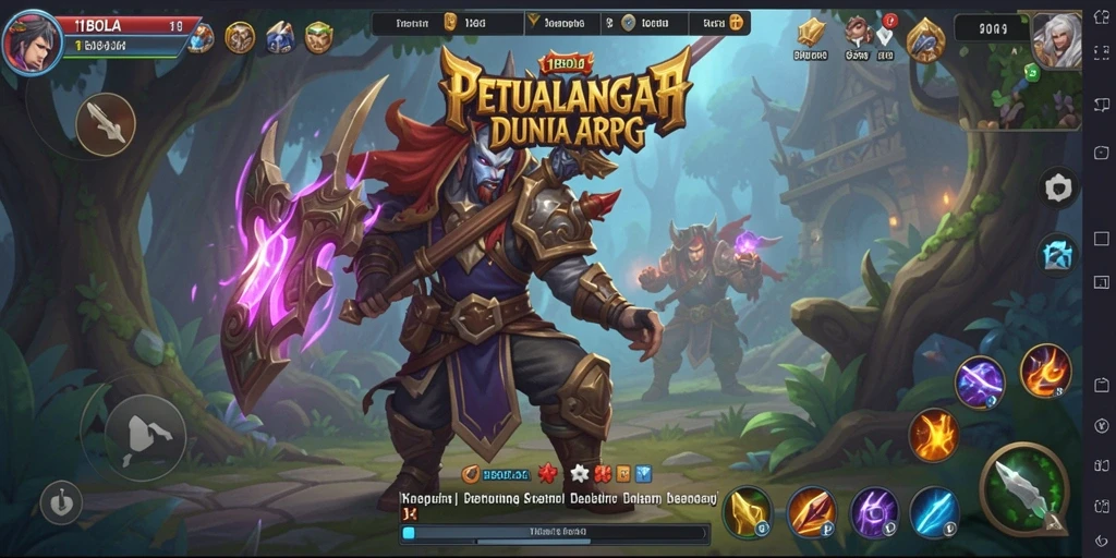 Tampilan menarik dari gameplay seru 11BOLA dengan aksi ARPG.