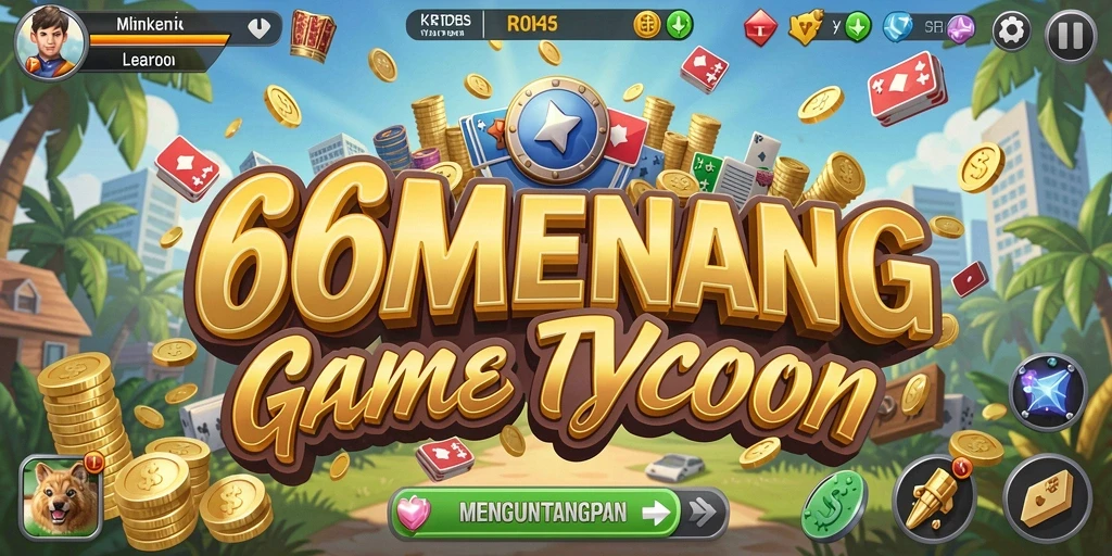 Tampilan gameplay 66MENANG menampilkan strategi dan manajemen bisnis.