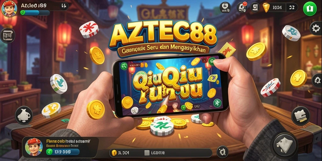 Screenshot AZTEC88 menampilkan serunya gameplay QiuQiu.