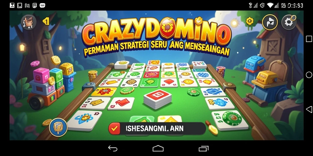Tampilan menarik dari gameplay CRAZYDOMINO yang seru.