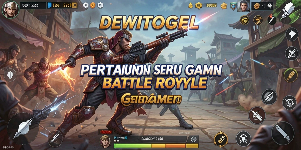 Screenshot gameplay DEWITOGEL menampilkan momen epic pertempuran Battle Royale.