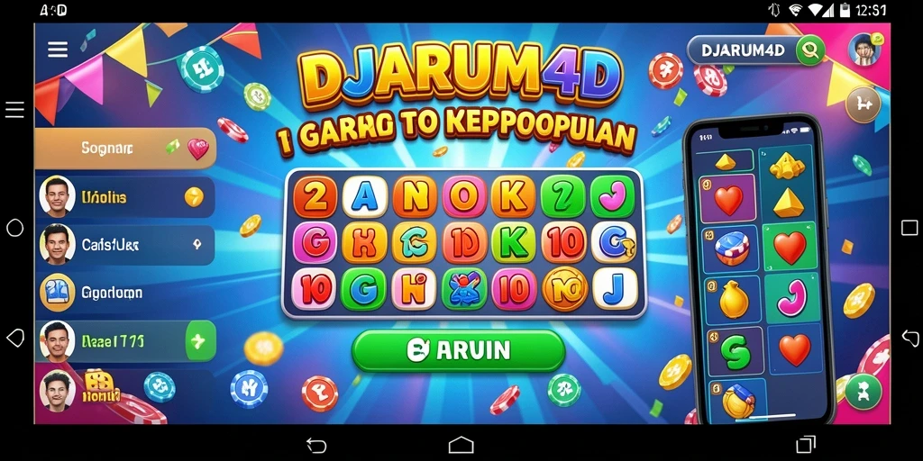 Screenshot gameplay DJARUM4D menampilkan keseruan bermain Bingo dengan teman-teman.