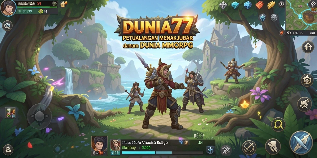 Screenshot gameplay DUNIA77 menunjukkan aksi seru dalam petualangan MMORPG.