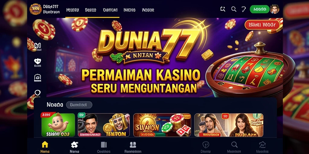 Tampilan menakjubkan dari DUNIA777 dalam permainan Kasino.