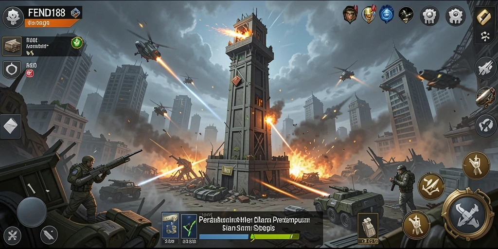 Tampilan gameplay FENDI188 yang seru dalam Tower Defense.