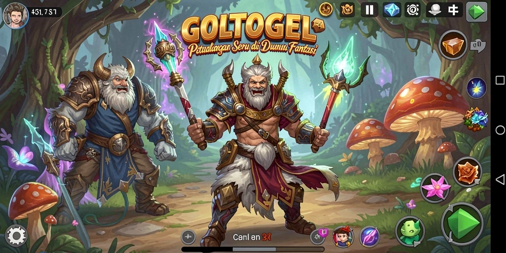 Screenshot GOLTOGEL menampilkan aksi seru dalam petualangan.