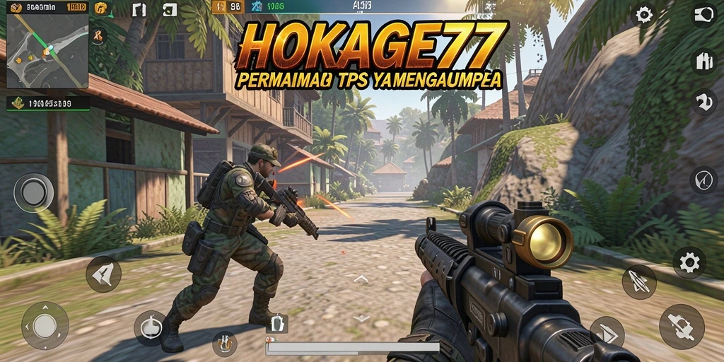 Tampilan gameplay menegangkan dalam HOKAGE77 saat bertarung melawan musuh.