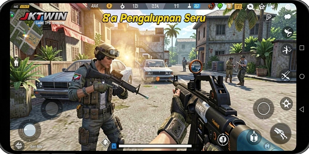 Tampilan menarik dari gameplay JKTWIN yang intens dan kompetitif.