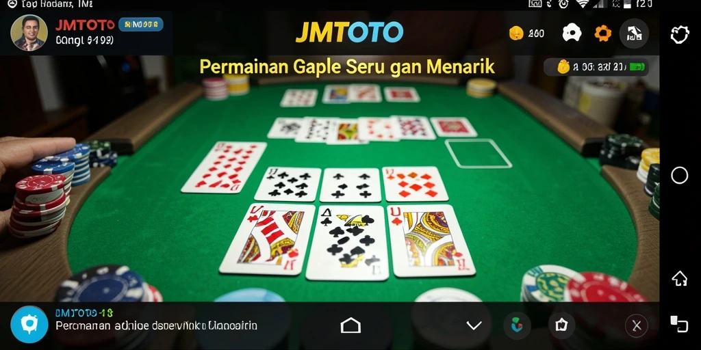 Tampilan gameplay Gaple yang seru dan interaktif.