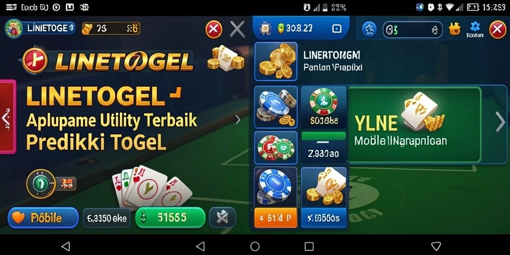 Tampilan utama LINETOGEL dengan fitur prediksi togel.