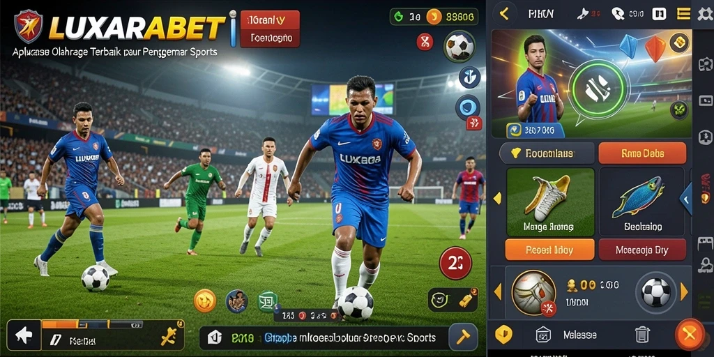 Tampilan gameplay LUXARABET yang menampilkan statistik olahraga terkini.