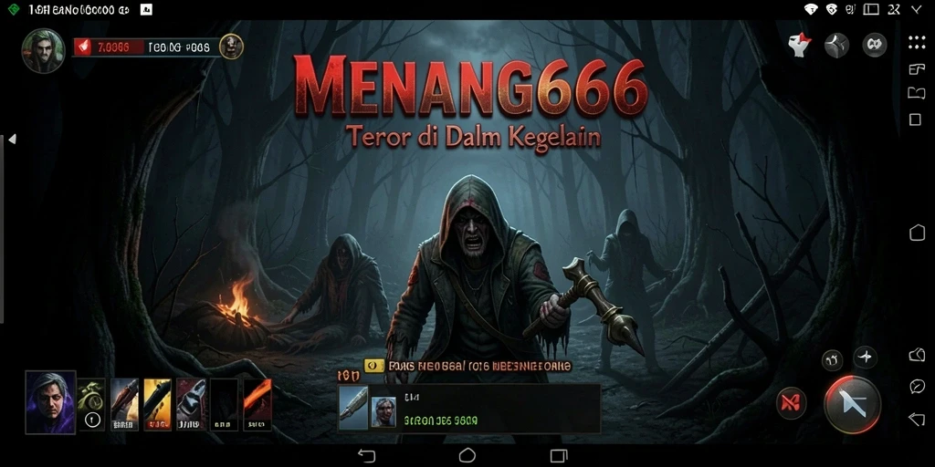 Screenshot gameplay MENANG666 dengan suasana Horror yang mencekam.