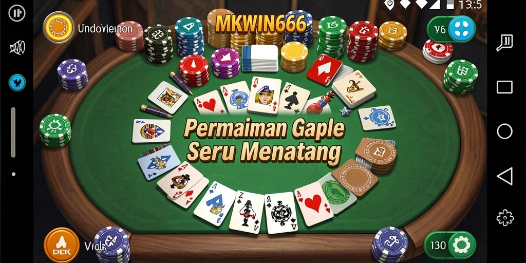 Screenshot gameplay MKWIN666 dengan momen seru permainan Gaple.