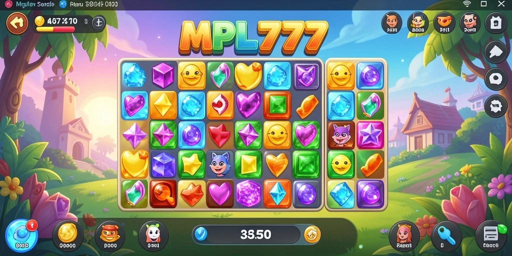 Screenshot MPL777 menampilkan gameplay Match-3 yang seru dan berwarna.