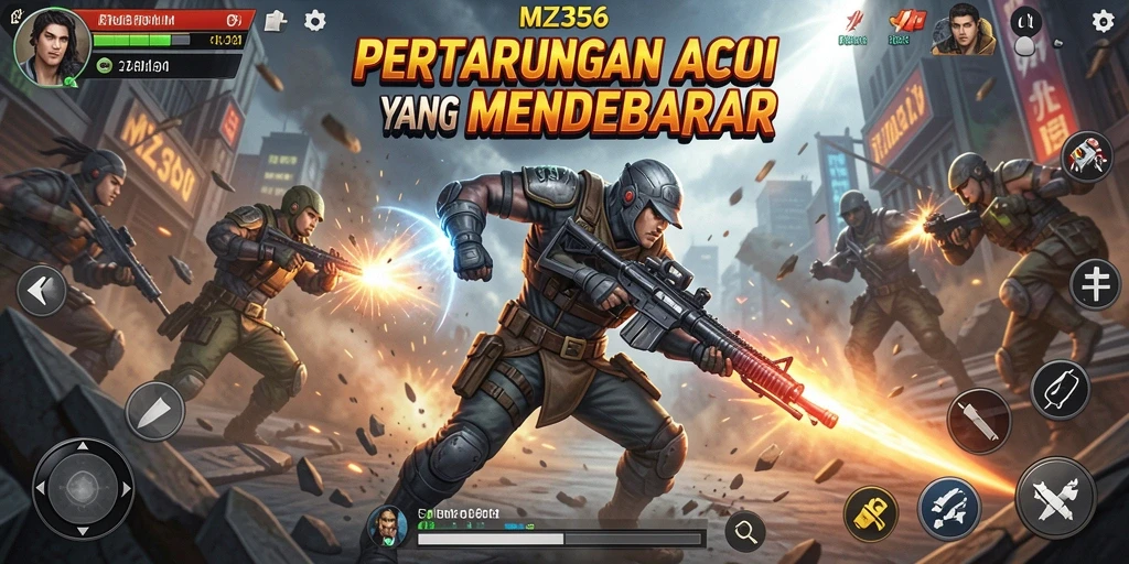 Tampilan seru gameplay MZ356 dalam aksi pertarungan.