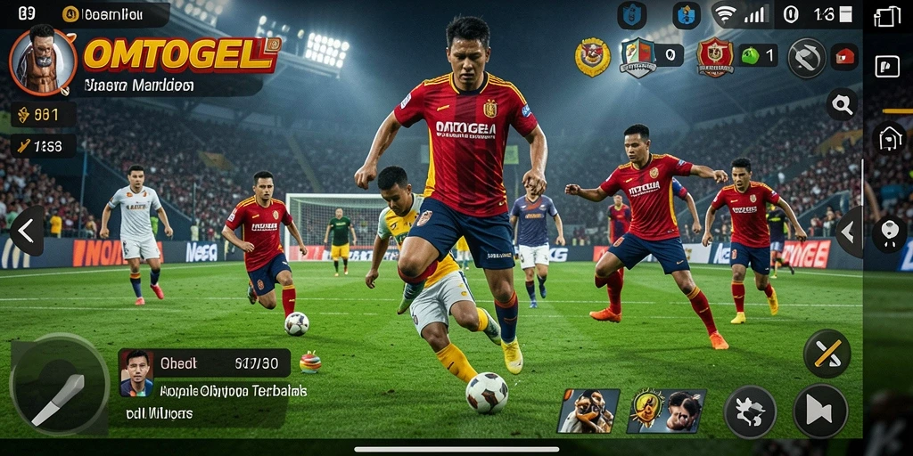 Tampilan utama OMTOGEL yang menunjukkan gameplay olahraga yang seru.