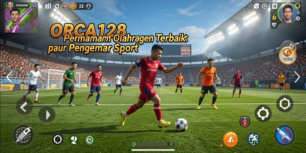 Tampilan gameplay seru dengan aksi olahraga yang menegangkan.
