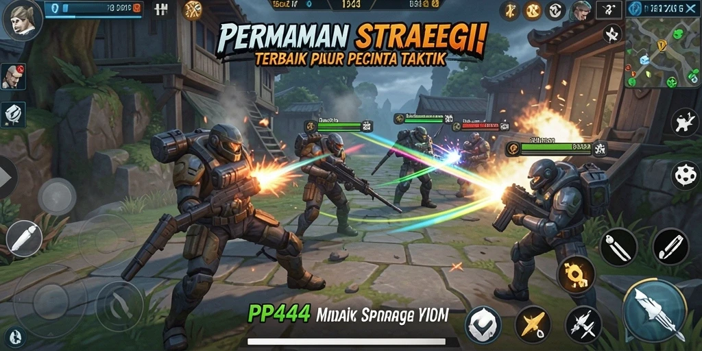 Tampilan permainan PP444 menampilkan pertempuran strategi yang imersif dan mendebarkan.