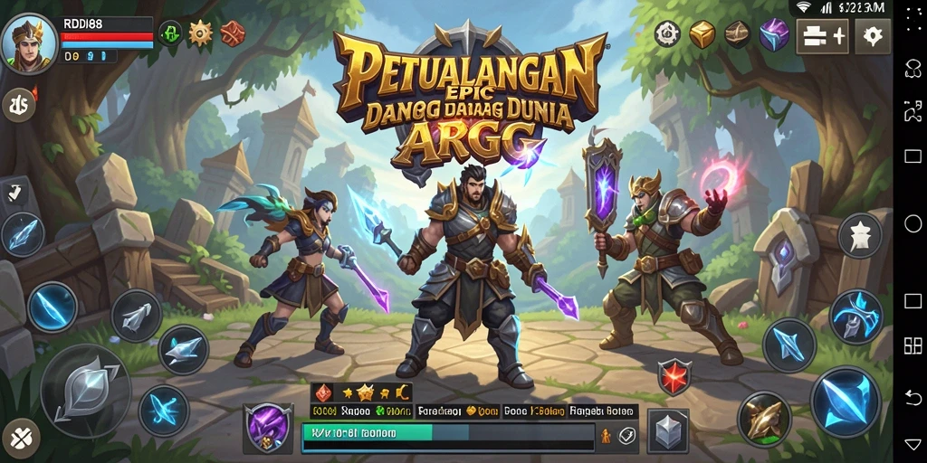 Screenshot RDI88 menampilkan aksi pertarungan mendebarkan dalam dunia ARPG yang fantastis.