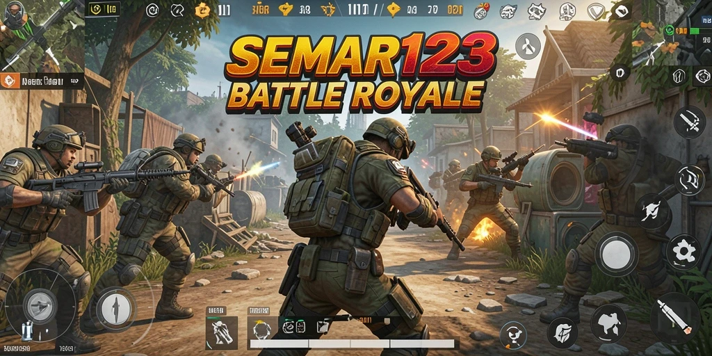 Tangkapan layar dari gameplay intens Battle Royale SEMAR123.
