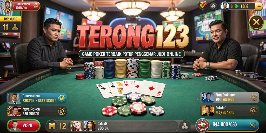 Screenshot gameplay TERONG123 yang menunjukkan aksi seru permainan Poker.