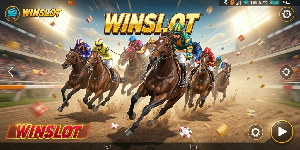 Tangkapan layar utama dari gameplay balapan seru WINSLOT.