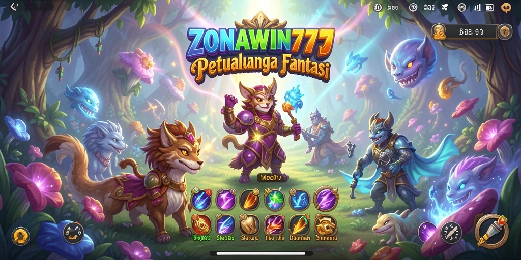 Screenshot tampilan gameplay seru ZONAWIN777 di dunia petualangan.