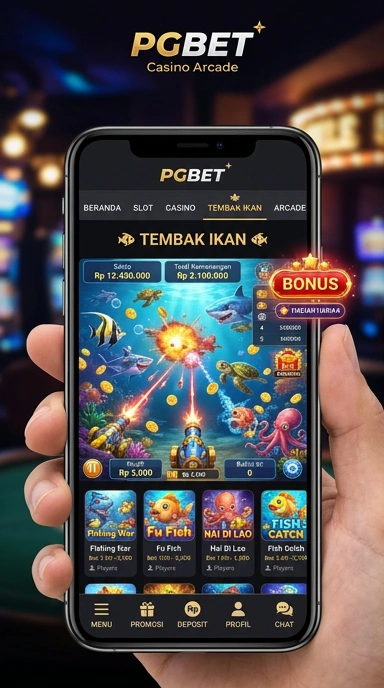 Pengguna mengakses fitur unggulan di aplikasi pgbet.